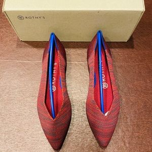 Rothys Crimson Heather Points (Rothy’s discont’d)